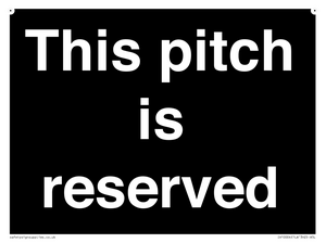 This pitch is reserved